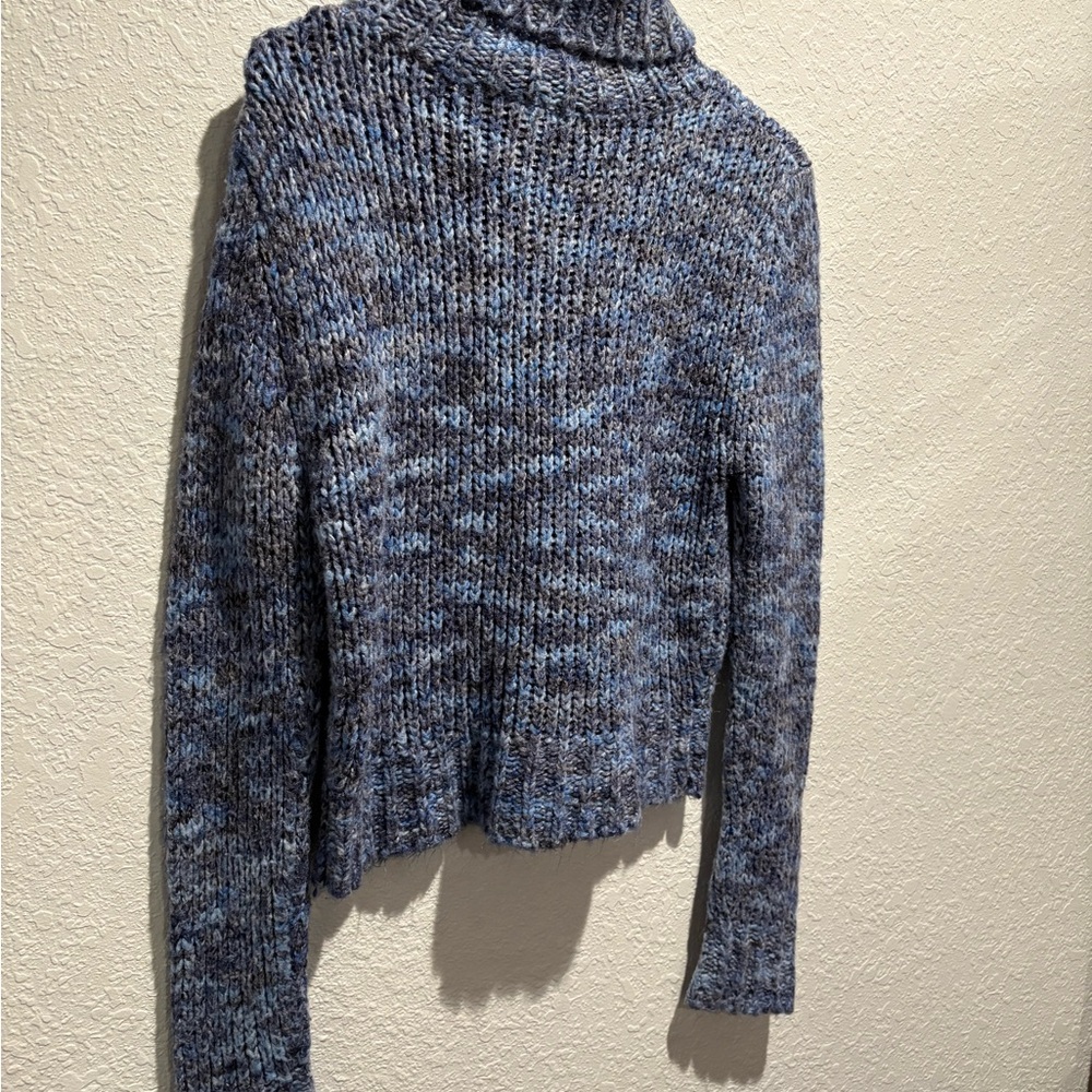 Blue Turtleneck Sweater , Size M, Say What? - Picture 3 of 5